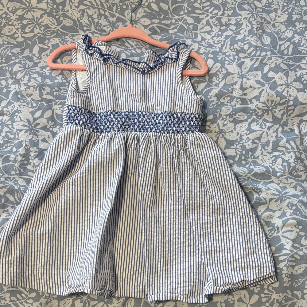 Janie and Jack Striped Blue and White Kids Dress